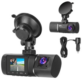1080P Dual Lens Car DVR Dash Cam with G-Sensor, Motion Detection, Night Vision - Front & Inside Camera, Driving Recorder