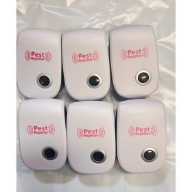 6Pcs Ultrasonic Pest Repeller, Pest Control Plug In Indoor Pests For Mosquito, Insects,Cockroaches, Rats, Bug, Spider (Option: Black)