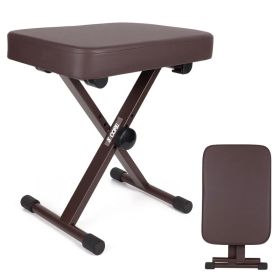 5 Core Keyboard Bench 3 Inch Padded Cushioned Piano Stool Height Adjustable Guitar Seat Heavy Duty Folding Portable Musician Chair W Nonslip Rubb (Option: KBBBRHD)