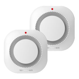 Photoelectric Wireless Smoke Detector Fire Alarm Detector Smart Smoke Alarm (Quantity: 2 pcs)