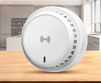 Smoke Detectors with Voice Alert Battery Powered Sensor Fire Alarm Smoke Alarm With Base (Quantity: 1 pc)